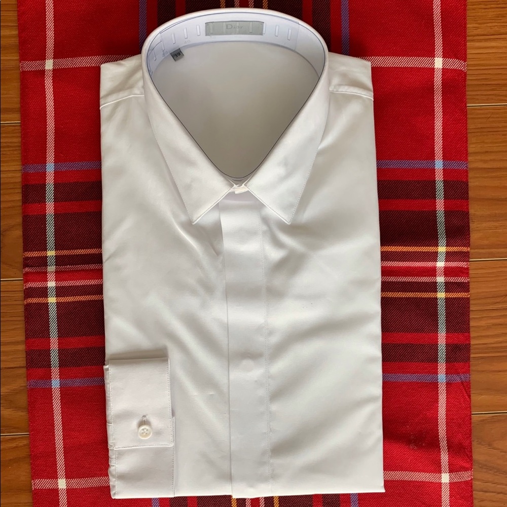 Men’s Dior Plain White Dress Shirt